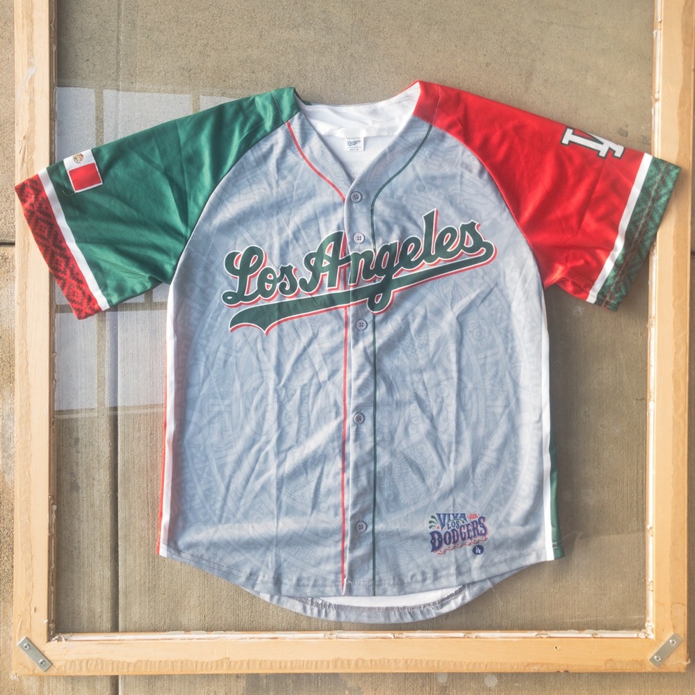 Viva Los Dodgers Jersey Mexican Heritage Night Baseball Los Angeles Medium
